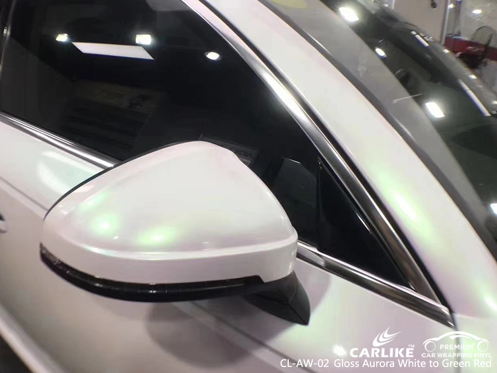 CL-AW-02 gloss aurora white to green red vehicle wrapping for AUDI Lagos Nigeria