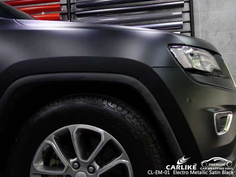 CL-EM-01 electro metallic satin black car wrap vinyl matte for JEEP Delta Nigeria