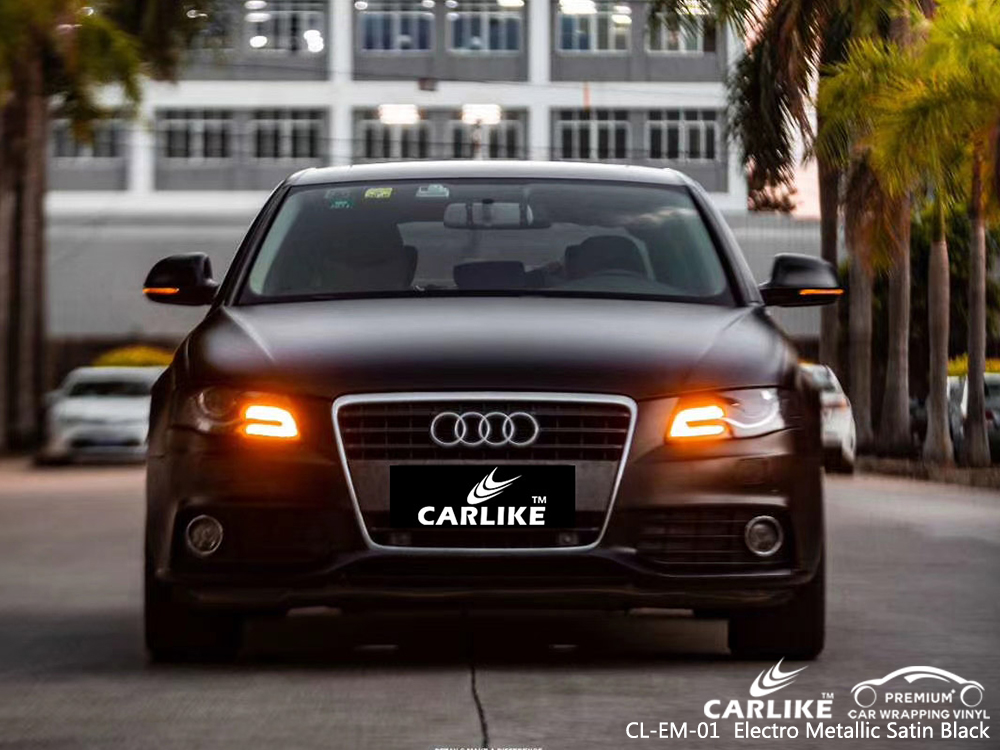 CL-EM-01 electro metallic satin black car wrap film for AUDI Rivers Nigeria