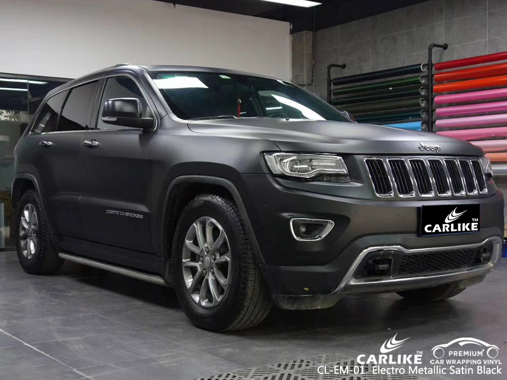 CL-EM-01 electro metallic satin black car wrap vinyl matte for JEEP Delta Nigeria