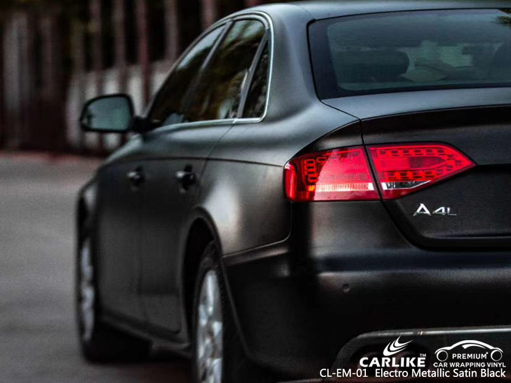 CL-EM-01 electro metallic satin black car wrap film for AUDI Rivers Nigeria