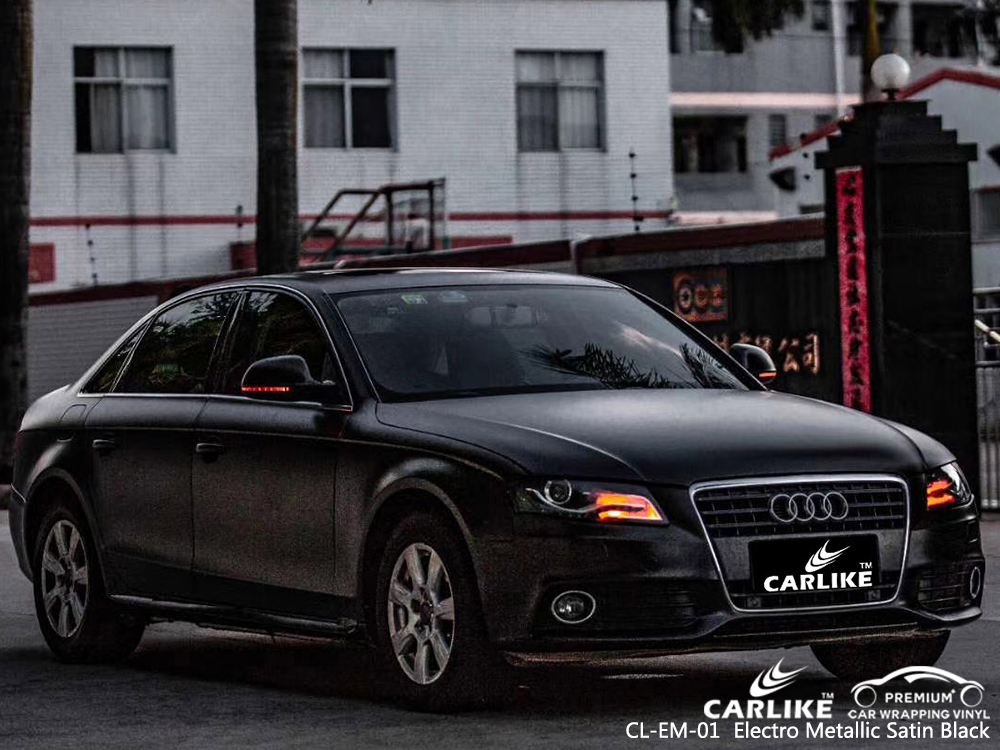 CL-EM-01 electro metallic satin black car wrap film for AUDI Rivers Nigeria