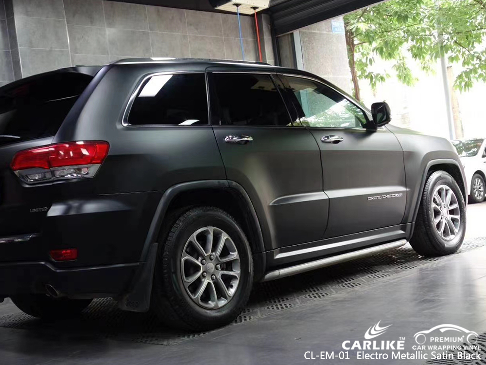 CL-EM-01 electro metallic satin black car wrap vinyl matte for JEEP Delta Nigeria