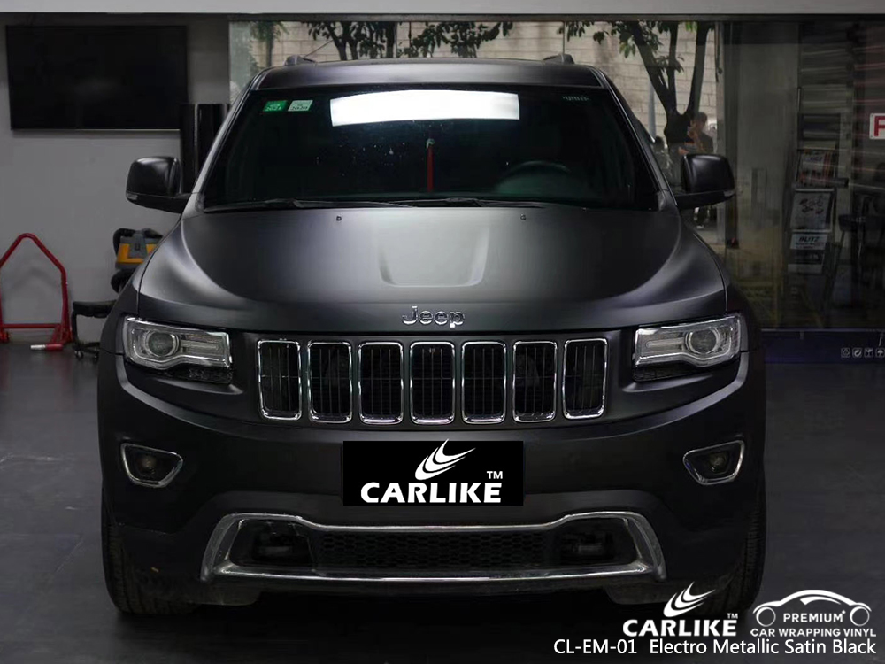 CL-EM-01 electro metallic satin black car wrap vinyl matte for JEEP Delta Nigeria