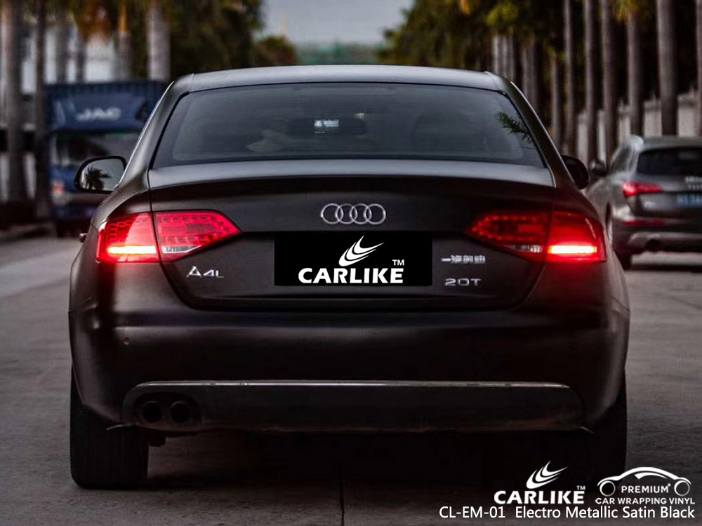 CL-EM-01 electro metallic satin black car wrap film for AUDI Rivers Nigeria