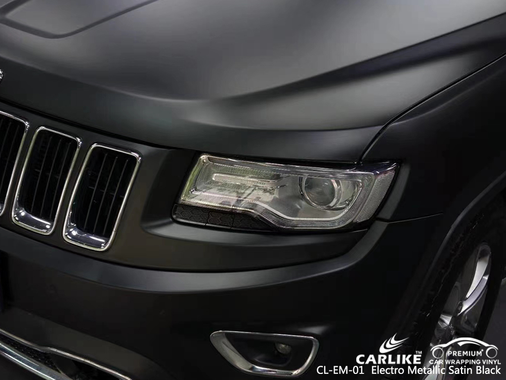 CL-EM-01 electro metallic satin black car wrap vinyl matte for JEEP Delta Nigeria
