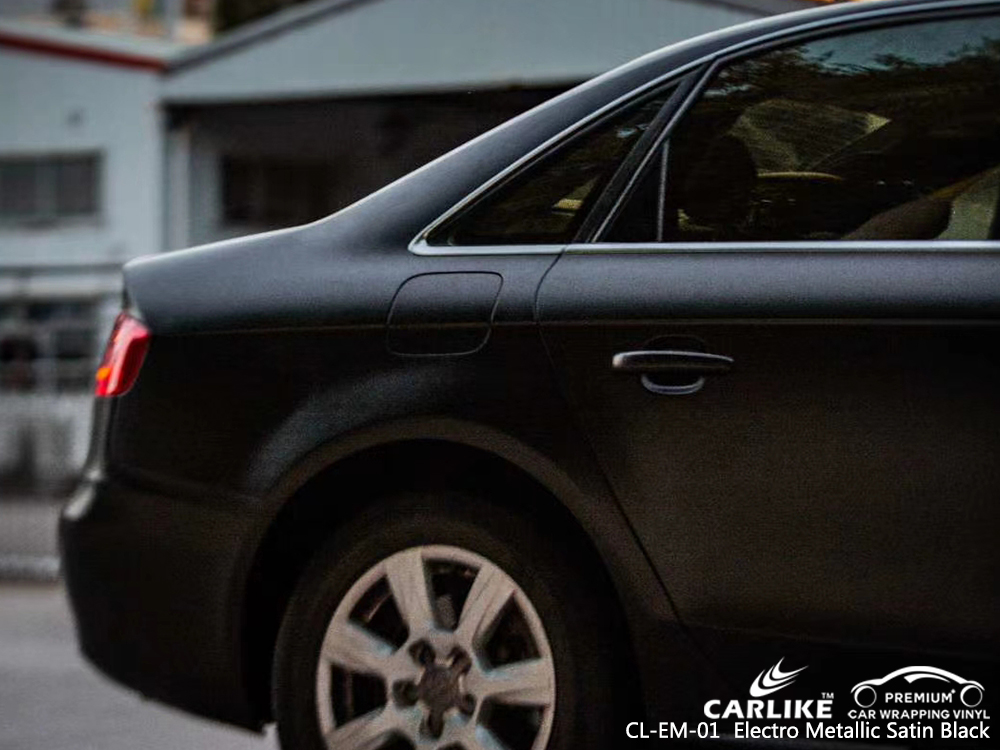 CL-EM-01 electro metallic satin black car wrap film for AUDI Rivers Nigeria