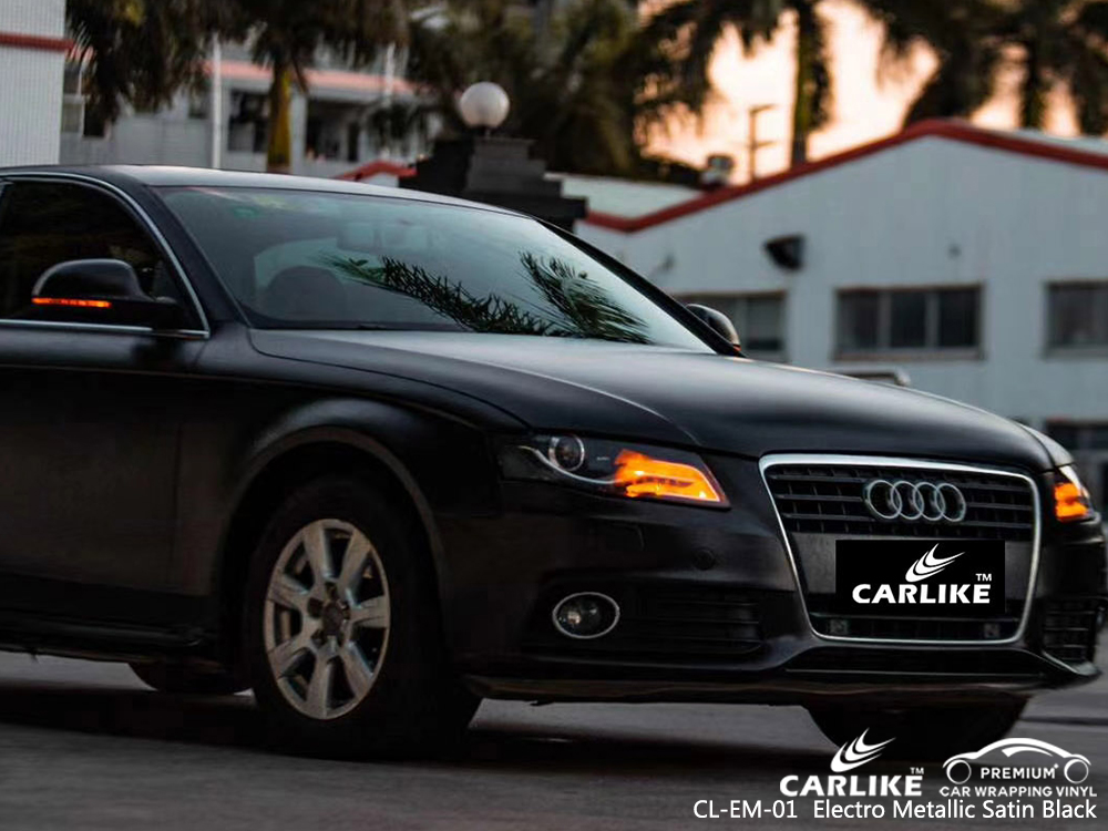 CL-EM-01 electro metallic satin black car wrap film for AUDI Rivers Nigeria
