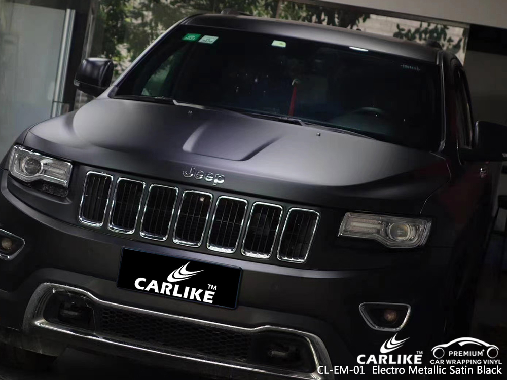 CL-EM-01 electro metallic satin black car wrap vinyl matte for JEEP Delta Nigeria