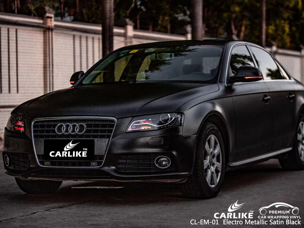 CL-EM-01 electro metallic satin black car wrap film for AUDI Rivers Nigeria