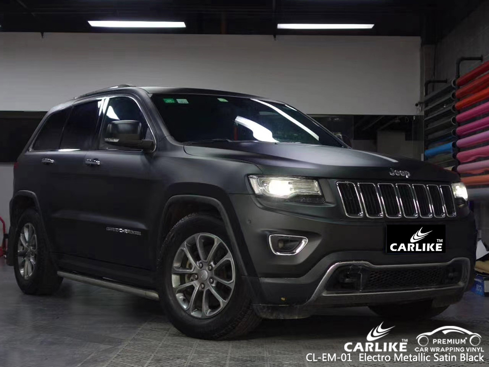 CL-EM-01 electro metallic satin black car wrap vinyl matte for JEEP Delta Nigeria