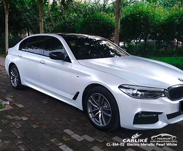 CL-EM-02 electro metallic pearl white vinyl films for BMW