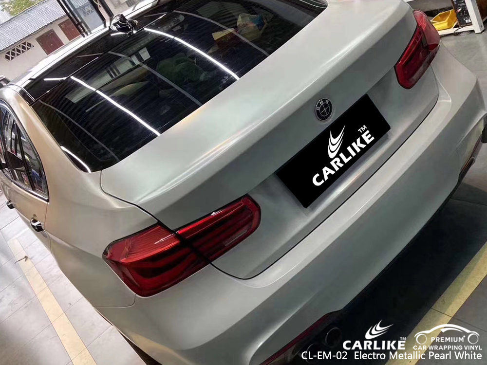 CL-EM-02 electro metallic pearl white vinyl wrapping for BMW Ekiti Nigeria