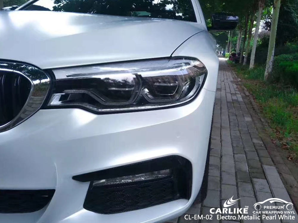 CL-EM-02 electro metallic pearl white vinyl films for BMW Saint Petersburg Russia