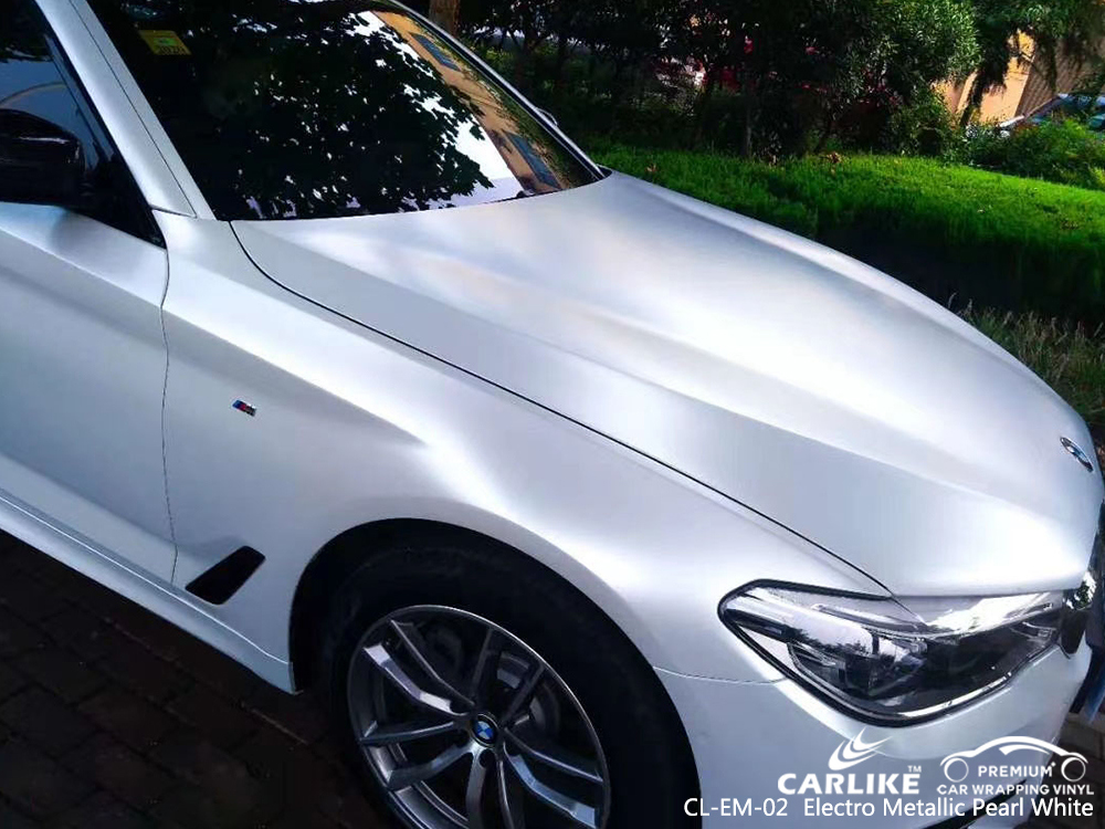 CL-EM-02 electro metallic pearl white vinyl films for BMW Saint Petersburg Russia