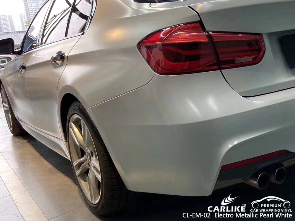 CL-EM-02 electro metallic pearl white vinyl wrapping for BMW Ekiti Nigeria