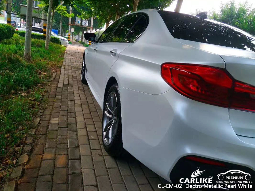 CL-EM-02 electro metallic pearl white vinyl films for BMW Saint Petersburg Russia