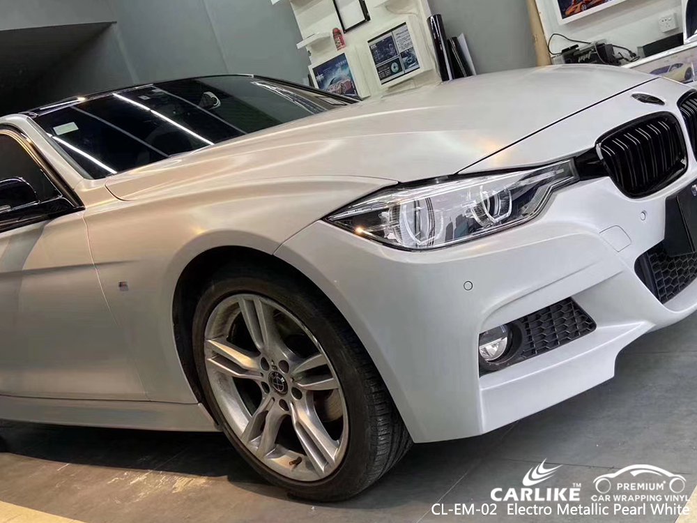CL-EM-02 electro metallic pearl white vinyl wrapping for BMW Ekiti Nigeria