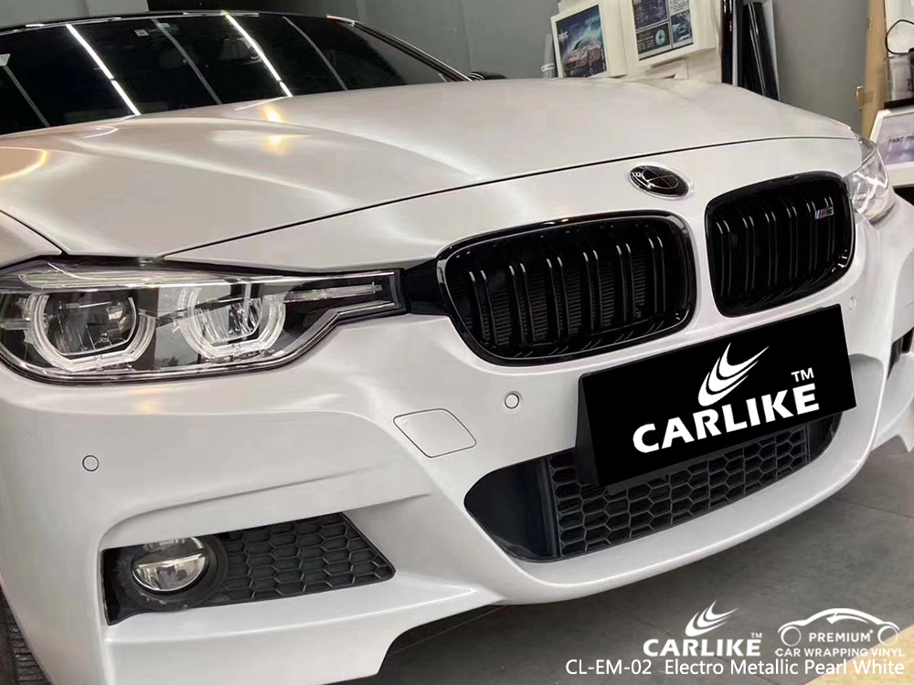 CL-EM-02 electro metallic pearl white vinyl wrapping for BMW Ekiti Nigeria