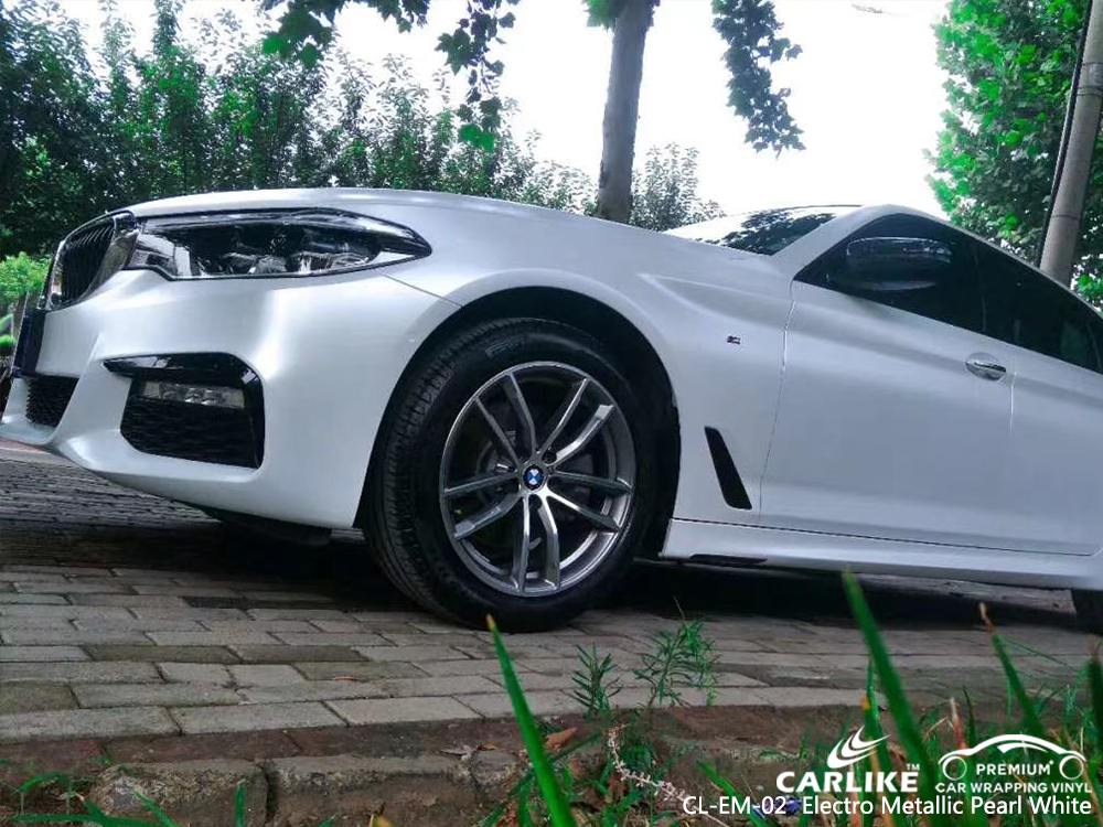CL-EM-02 electro metallic pearl white vinyl films for BMW Saint Petersburg Russia