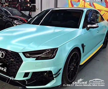 CL-EM-17 electro metallic mint green car wrapping for AUDI