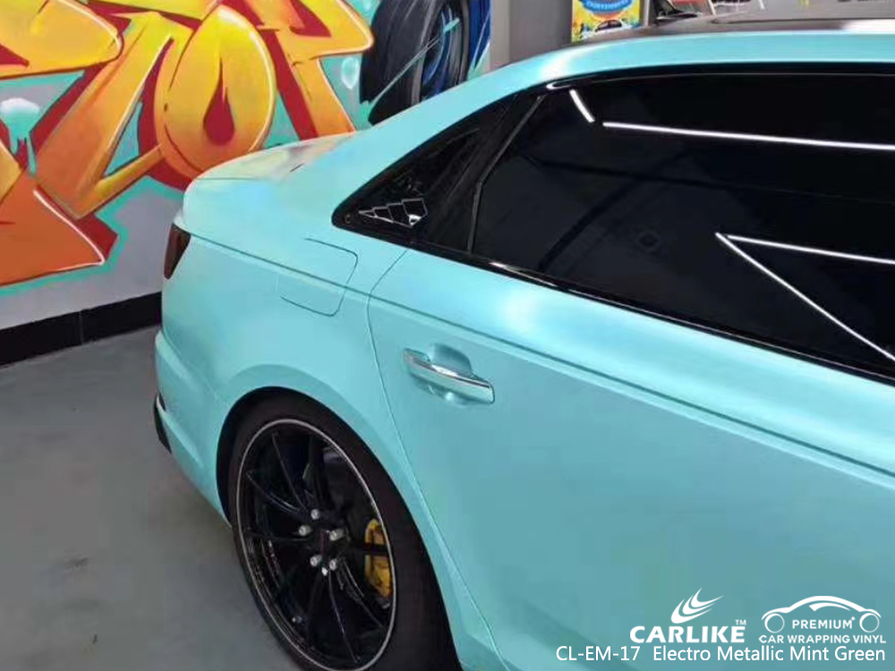 CL-EM-17 electro metallic mint green car wrapping for AUDI Mari Russia