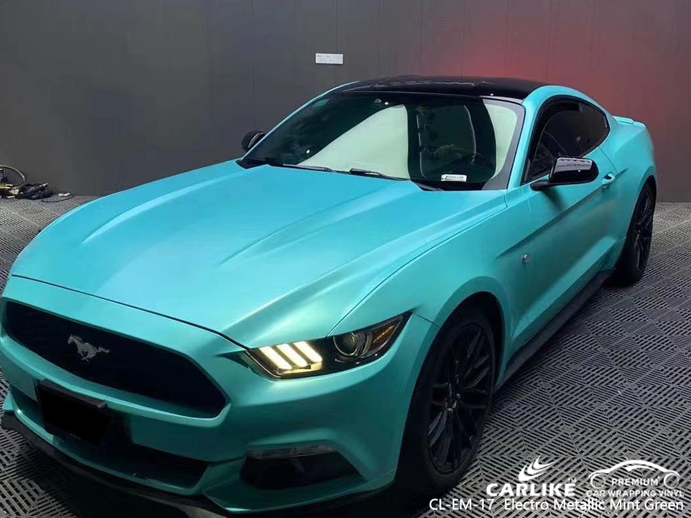 CL-EM-17 electro metallic mint green vinyl material suppliers for FORD MUSTANG Scotland United Kingdom