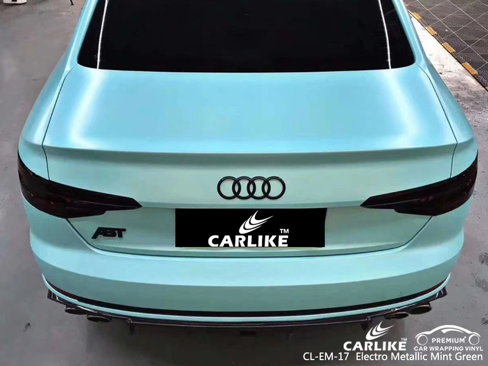 CL-EM-17 electro metallic mint green car wrapping for AUDI Mari Russia