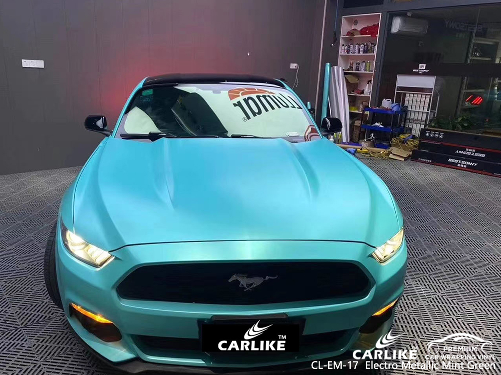 CL-EM-17 electro metallic mint green vinyl material suppliers for FORD MUSTANG Scotland United Kingdom