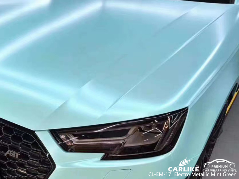 CL-EM-17 electro metallic mint green car wrapping for AUDI Mari Russia