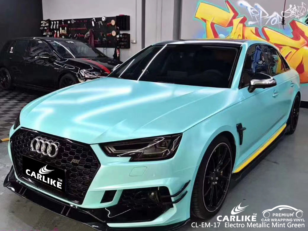 CL-EM-17 electro metallic mint green car wrapping for AUDI Mari Russia