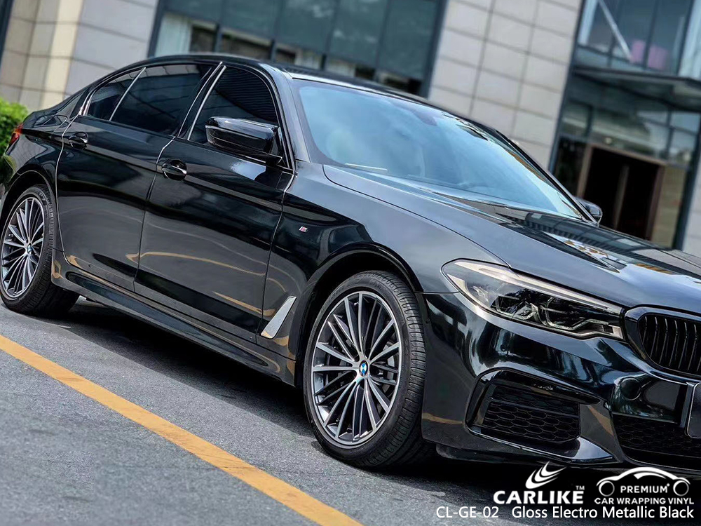 CL-GE-02 gloss electro metallic black body wrap car supplier for BMW Primorsky Krai Russia