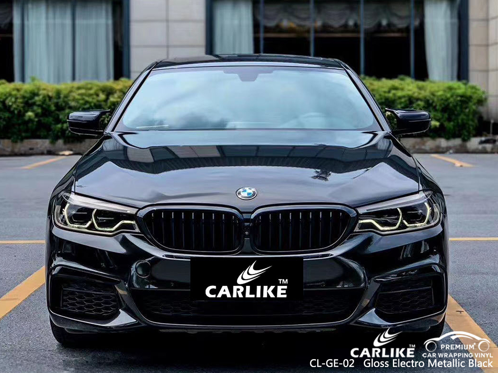 CL-GE-02 gloss electro metallic black body wrap car supplier for BMW Primorsky Krai Russia