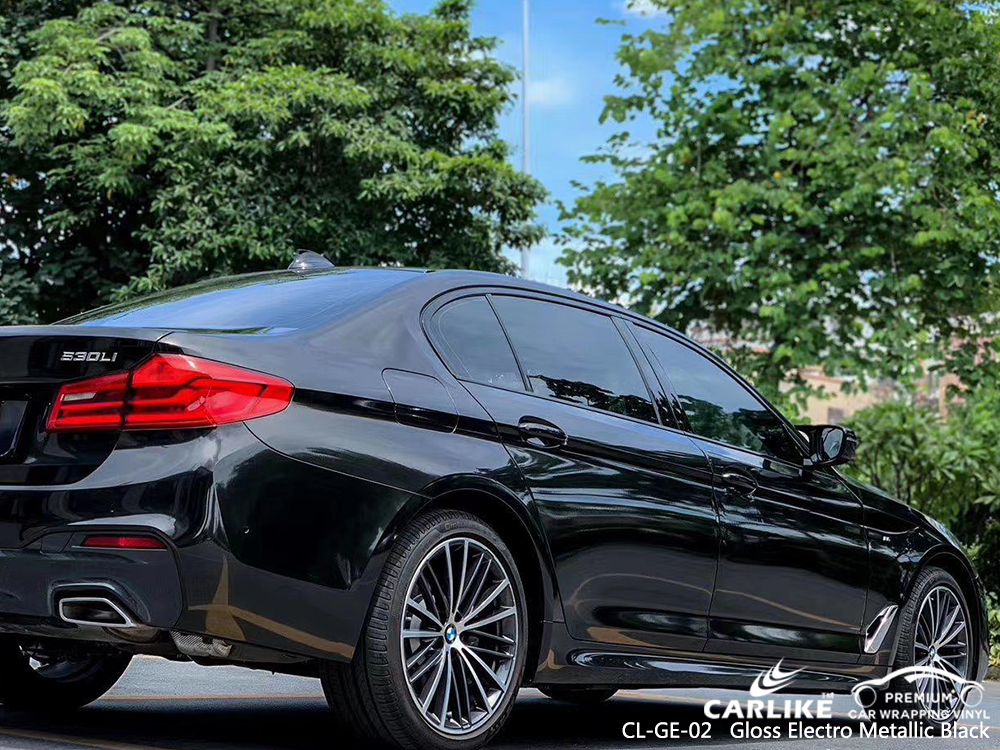 CL-GE-02 gloss electro metallic black body wrap car supplier for BMW Primorsky Krai Russia