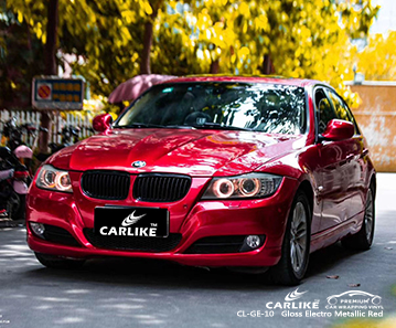 CL-GE-10 glänzende elektrometallische rote Autofolie für BMW Perm Krai Russland