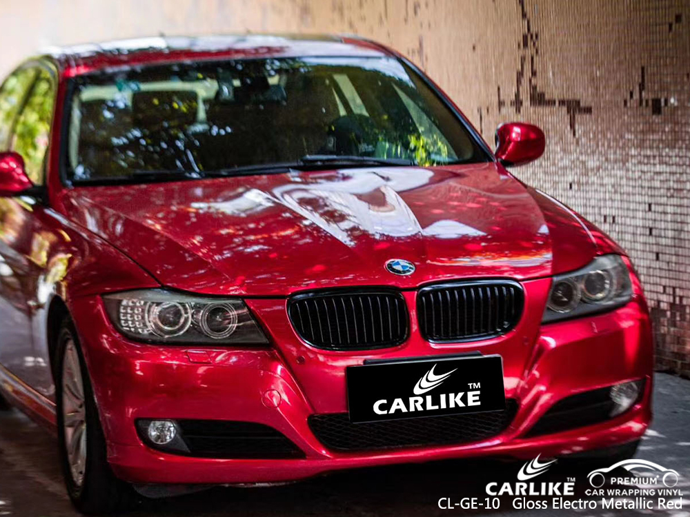 CL-GE-10 Gloss Electro Metallic Red Vinyl For BMW Car Vinyl Film Supplier