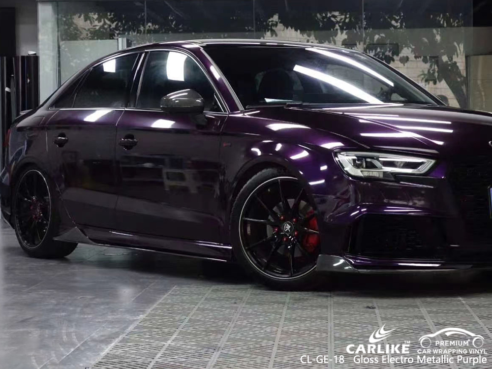CL-GE-18 gloss electro metallic purple vinyl sticker paper for AUDI Sao Paulo Brazil