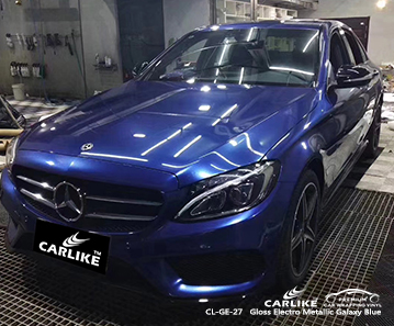 CL-GE-27 gloss electro metallic galaxy blue car foil for MERCEDES-BENZ