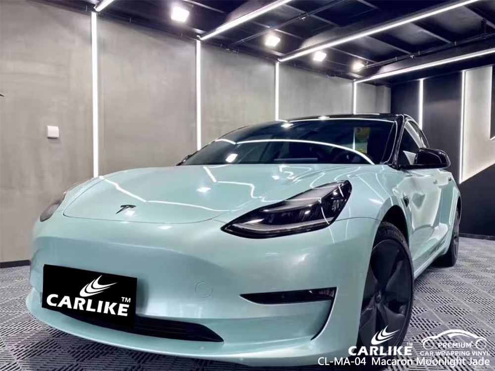 CL-MA-04 macaron moonlight jade wrap my car for TESLA Bashkortostan Russia