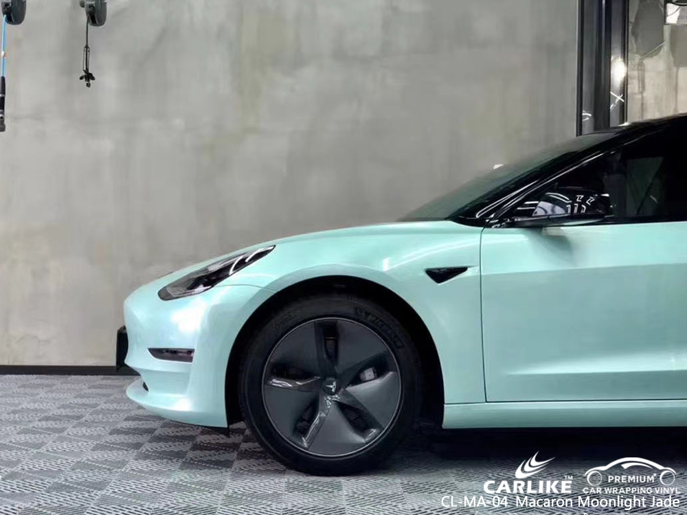 CL-MA-04 macaron moonlight jade wrap my car for TESLA Bashkortostan Russia