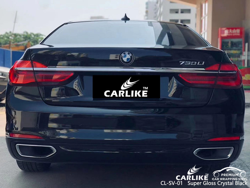 CL-SV-01 super gloss crystal black car wrapping foil for BMW Parana Brazil