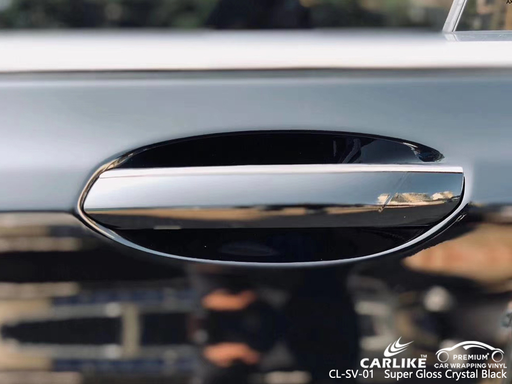 CL-SV-01 super gloss crystal black car wrapping foil for BMW Parana Brazil