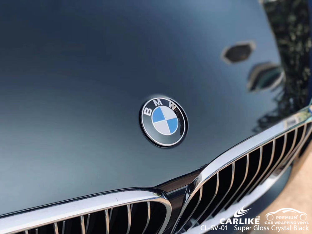 CL-SV-01 super gloss crystal black car wrapping foil for BMW Parana Brazil