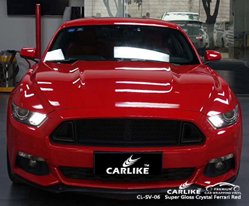 JAGUAR Minas Gerais Brezilya için CL-SV-06 süper parlak kristal ferrari kırmızı vinil malzeme tedarikçileri
