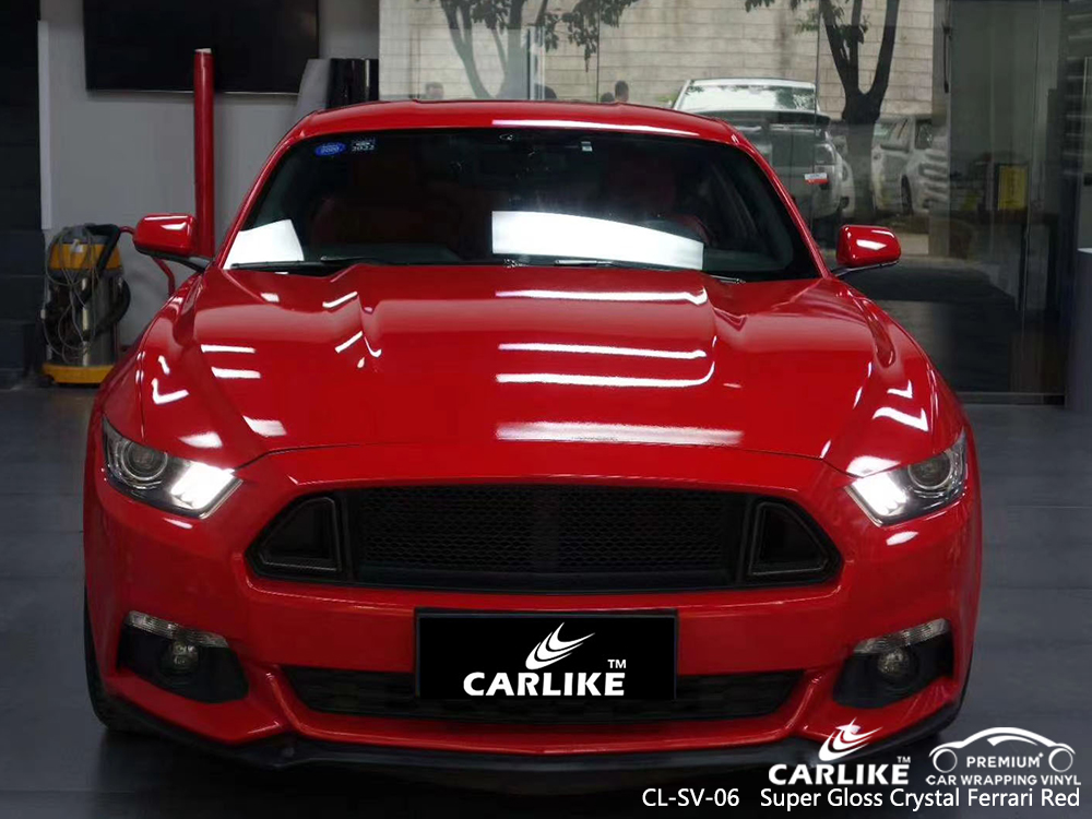CL-SV-06 super gloss crystal ferrari red vinyl material suppliers for JAGUAR Minas Gerais Brazil