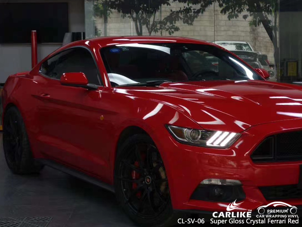 CL-SV-06 super gloss crystal ferrari red vinyl material suppliers for JAGUAR Minas Gerais Brazil