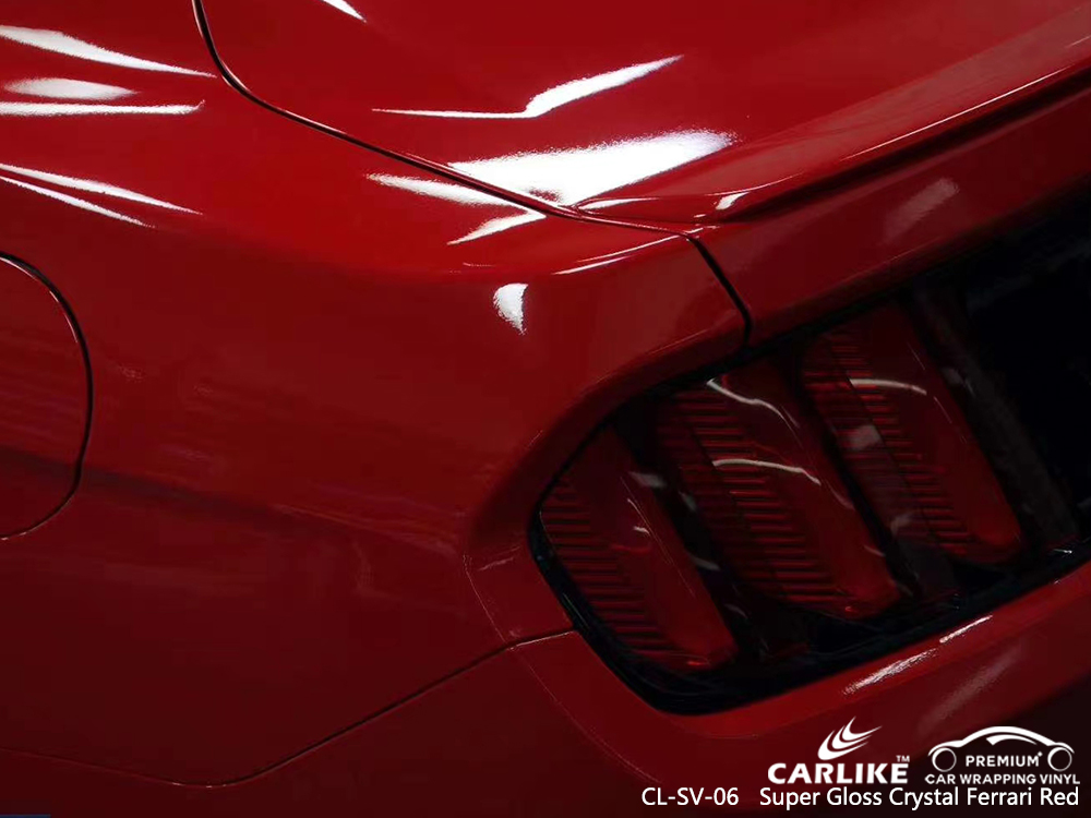 CL-SV-06 super gloss crystal ferrari red vinyl material suppliers for JAGUAR Minas Gerais Brazil