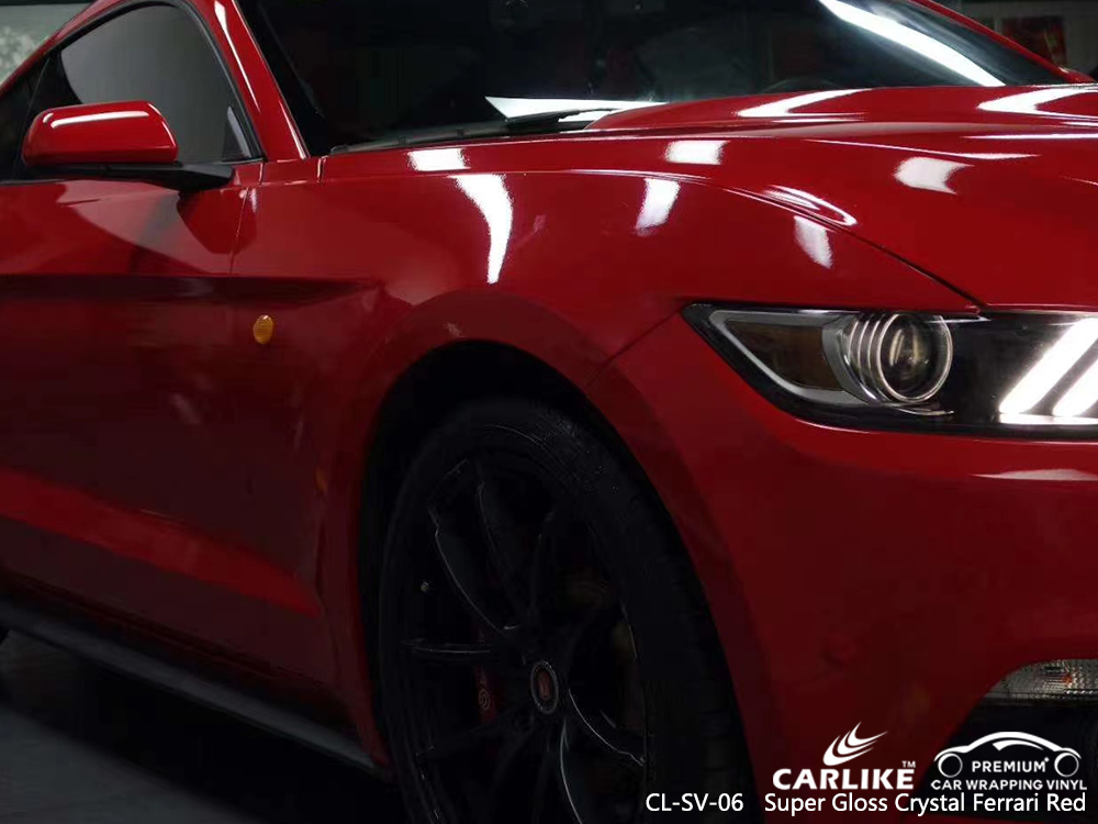 CL-SV-06 super gloss crystal ferrari red vinyl material suppliers for JAGUAR Minas Gerais Brazil