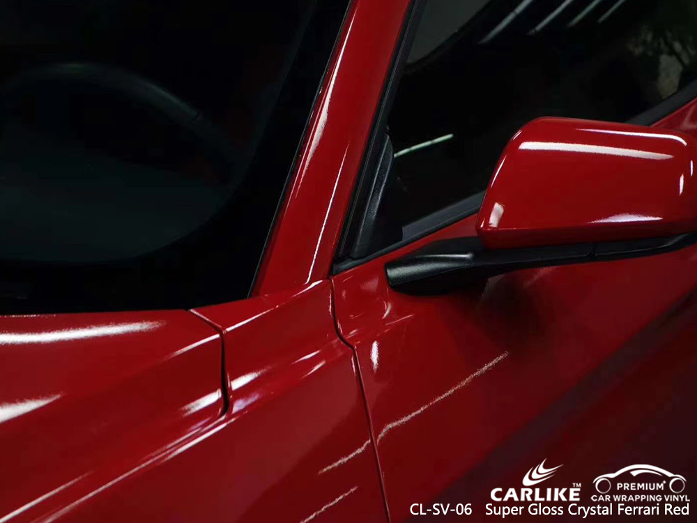 CL-SV-06 super gloss crystal ferrari red vinyl material suppliers for JAGUAR Minas Gerais Brazil