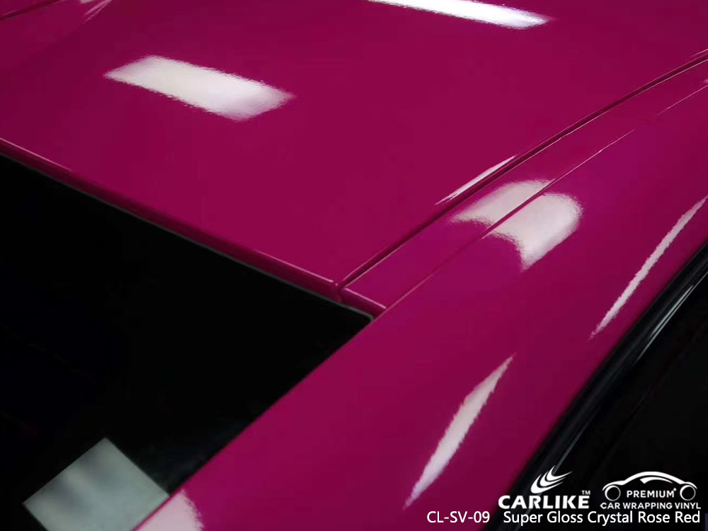CL-SV-09 super gloss crystal rose red car wrapping for BMW Pernambuco Brazil